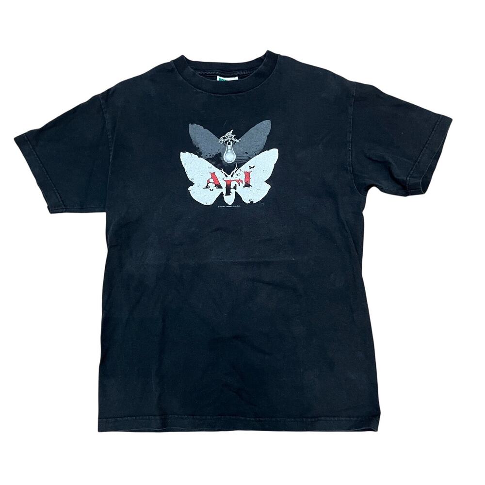 Rare AFI‎ Sing The Sorrow Butterfly Band Tee Cinder Block 2003 Vintage Small
